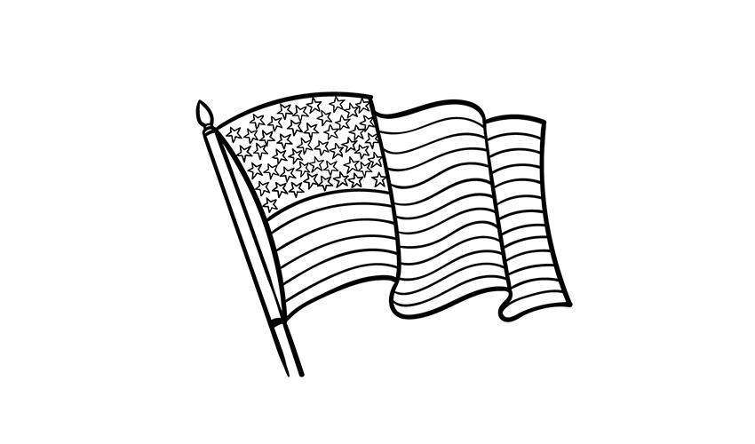 How to draw the USA flag
