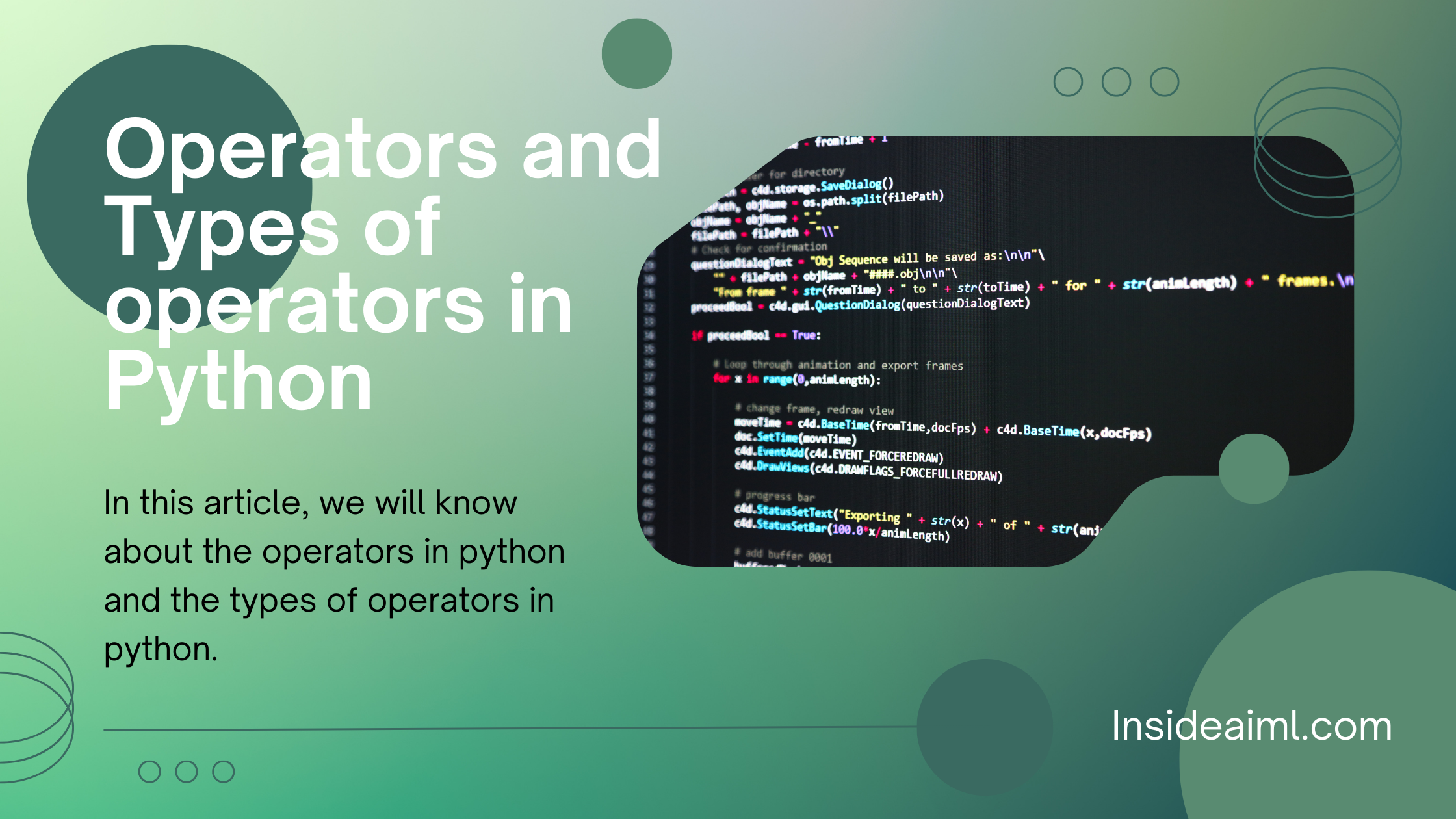 types of operators in python
